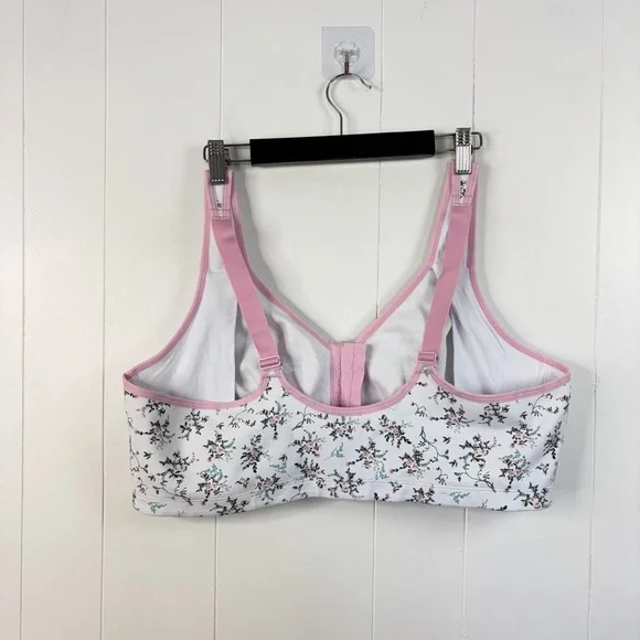 Penningtons Wireless Heather Cotton Bra ti VOGLIO Floral Front Closure Size 48D - Picture 3 of 6